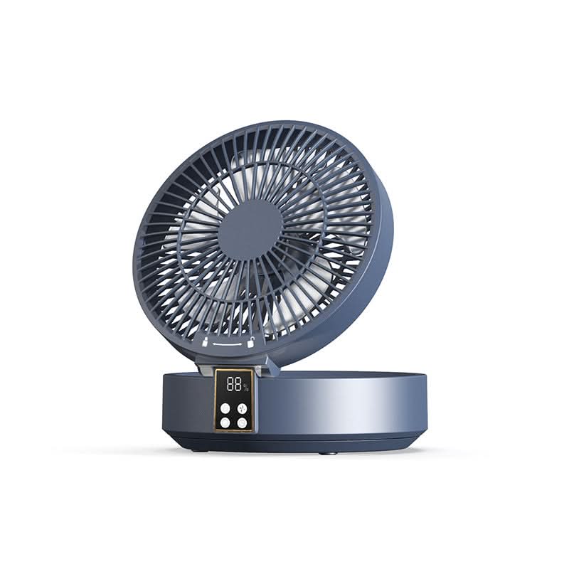 Wall-Mounted USB Rechargeable Fan with LED Light