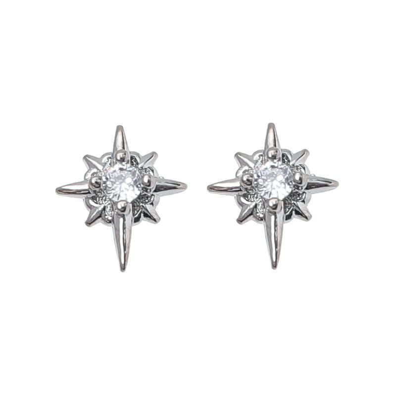 Men's Polaris Zircon Stud Earrings – Simple & Versatile Design