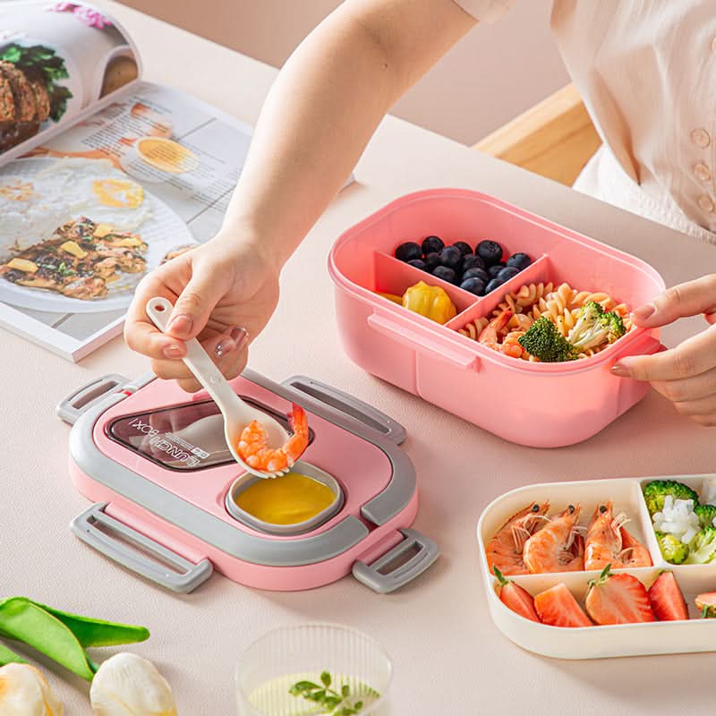 1200ml Double-Layer Microwaveable Lunch Box – For Work & School