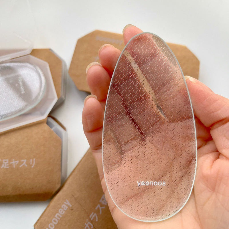 Nano Glass Foot Scrubber – Oval Callus Remover for Smooth Feet, Exfoliating Bath Tool
