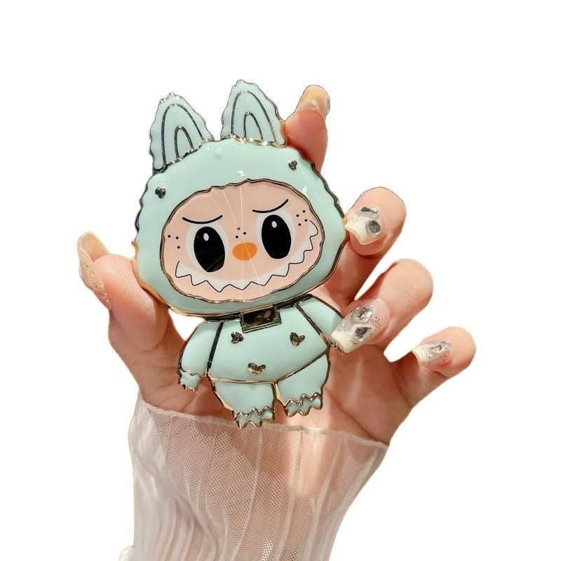 Cartoon Rotating Phone Stand – Foldable, Universal Adhesive Grip & Kickstand