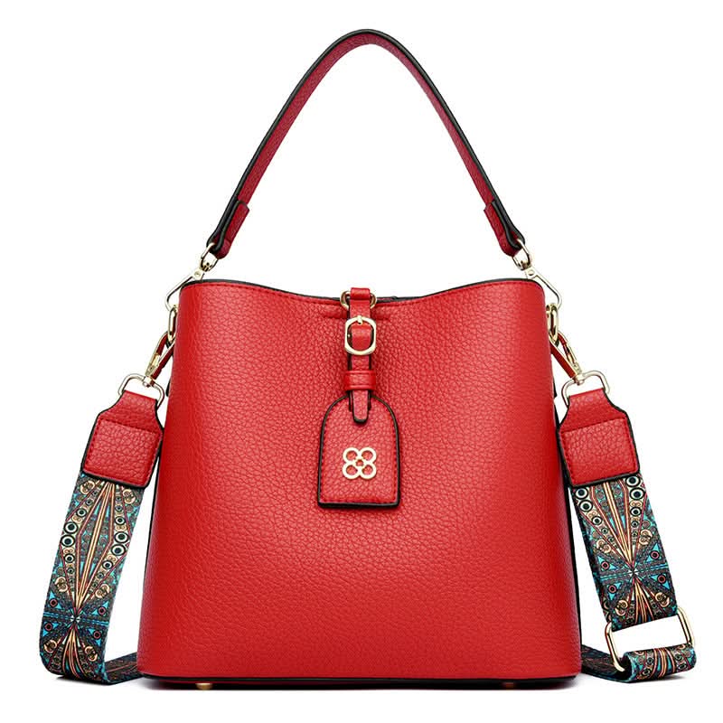 Women's Large-Capacity Stylish PU Leather Bucket Bag – Handbag for Work & Travel