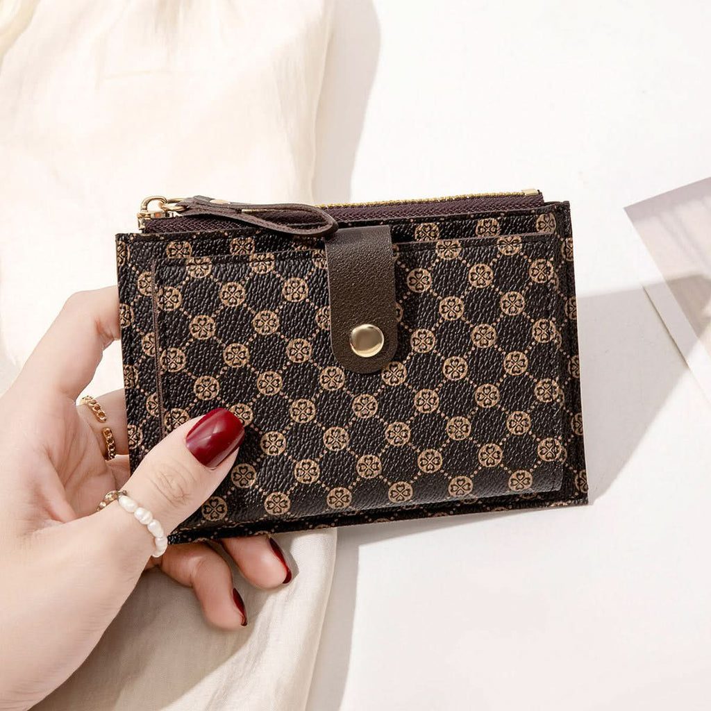 Women's PU Leather Short Wallet – Ultra-Thin Folding Card Holder