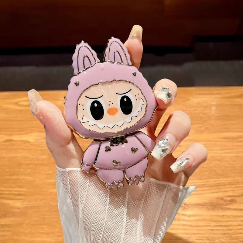 Cartoon Rotating Phone Stand – Foldable, Universal Adhesive Grip & Kickstand