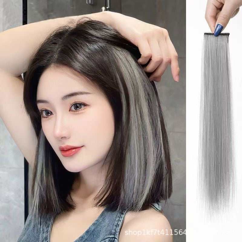 Invisible One-Piece Dyed Wig – Long Straight Realistic Hair Extension for Women - 55cm long