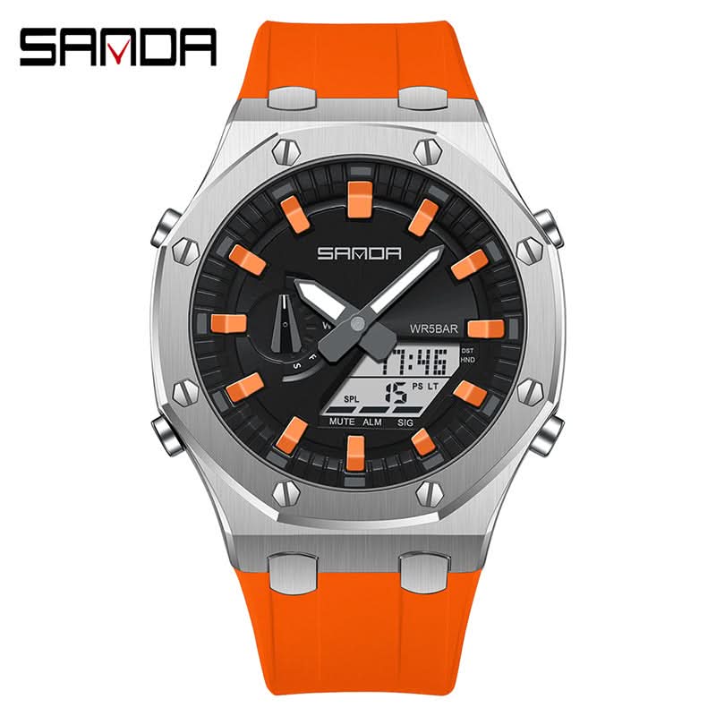 Men's Waterproof Sports Watch – Octagonal Design
