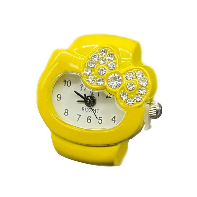 Women's Diamond Ring Watch – Elegant Quartz Finger Watch