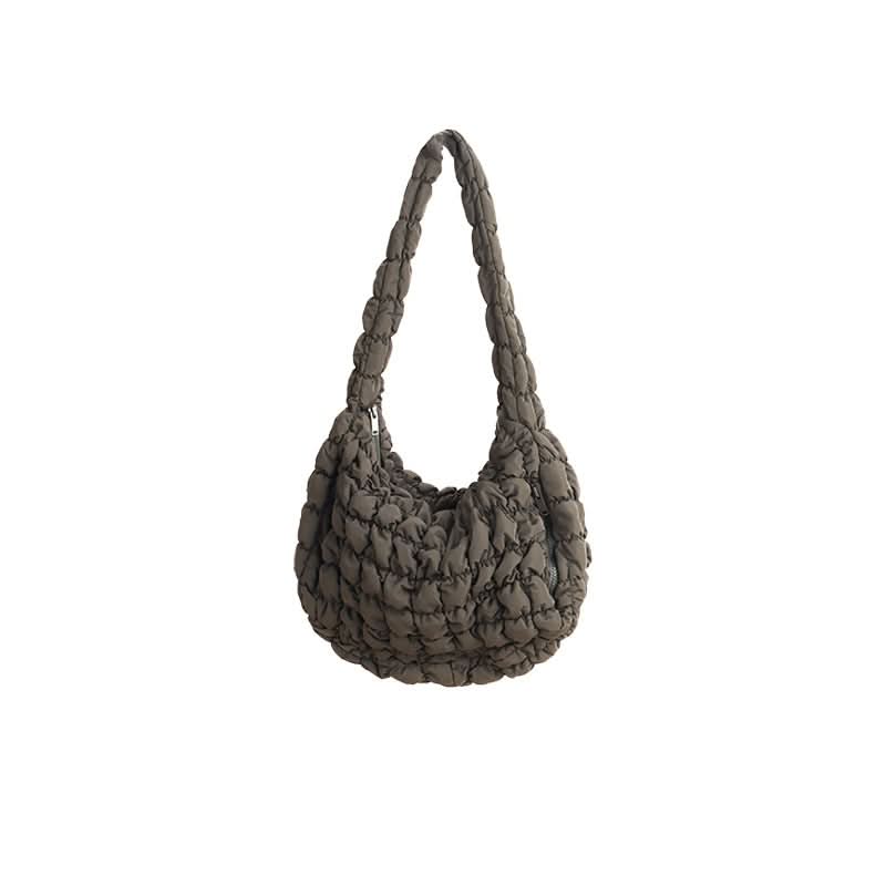 Cloud Pleated Large Nylon Shoulder Bag - Niche Design for Women