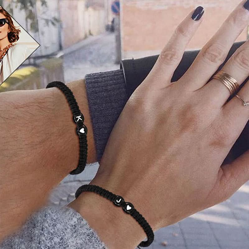 1 pc. Braided Letter A Heart Bracelet, Unisex