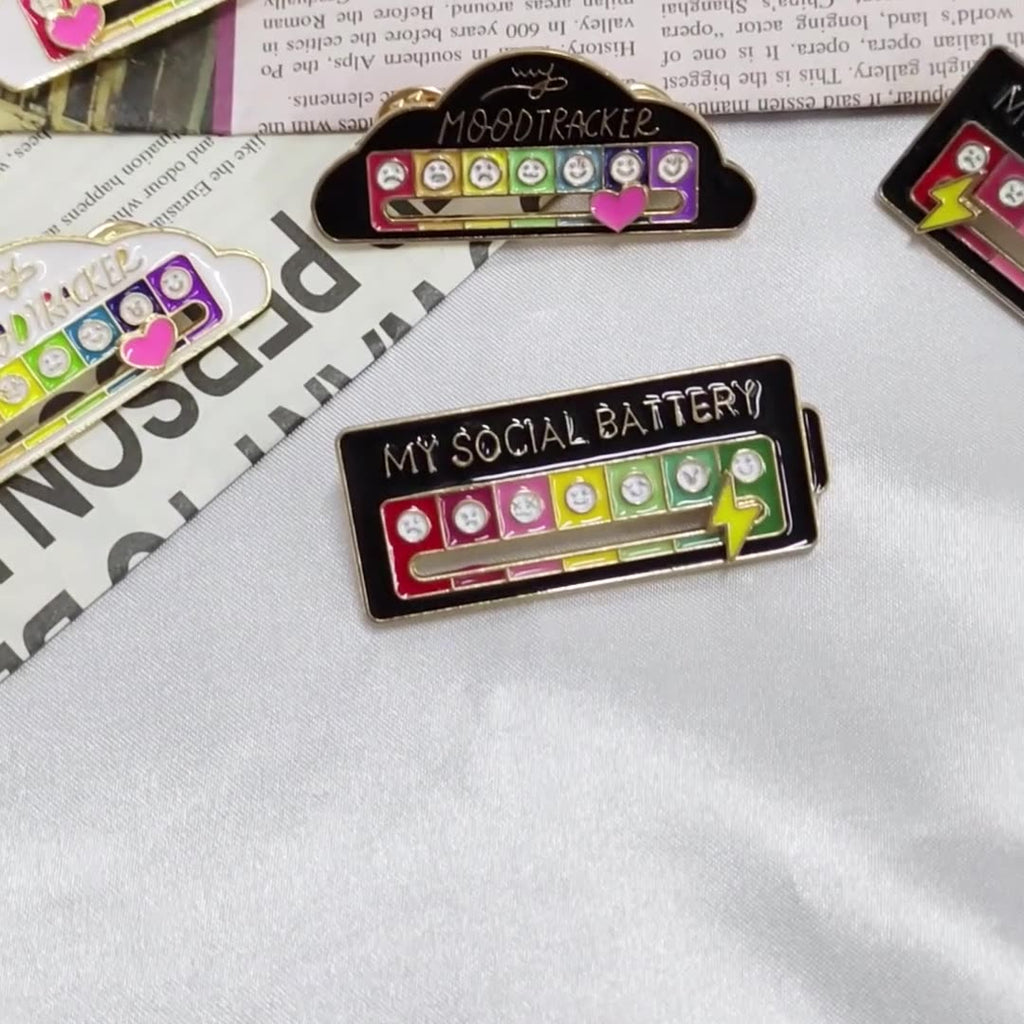 Unisex Power Mood Brooch – Emotion Manager Slide Pin, Expression Badge Jewelry