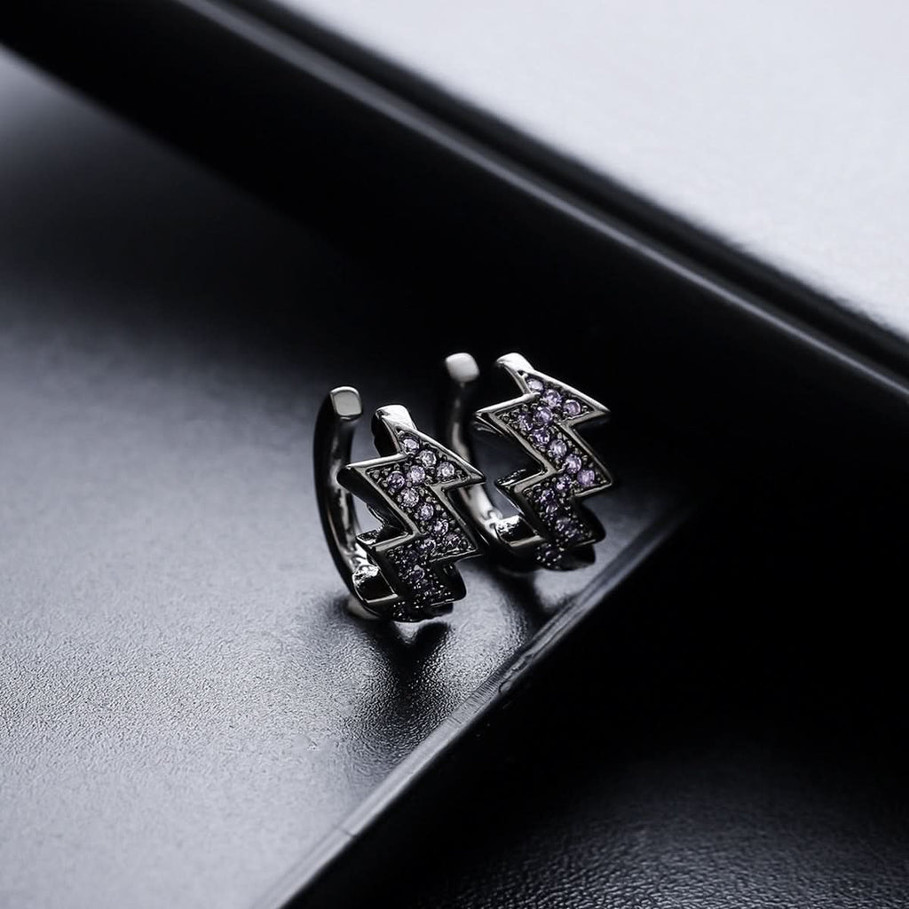 Unisex Zircon Lightning Ear Clips – Non-Pierced Summer Jewelry