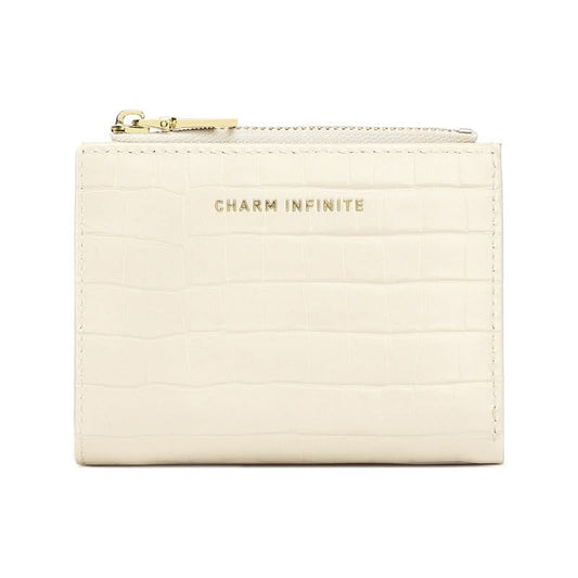 Women's Crocodile Pattern Leather Wallet – Compact Zippered Coin Purse