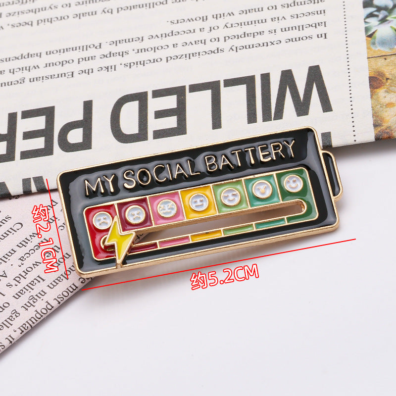Unisex Power Mood Brooch – Emotion Manager Slide Pin, Expression Badge Jewelry