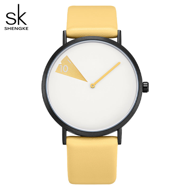 SK Women’s Quartz Watch – Fashion Waterproof Casual Leather Strap Wristwatch
