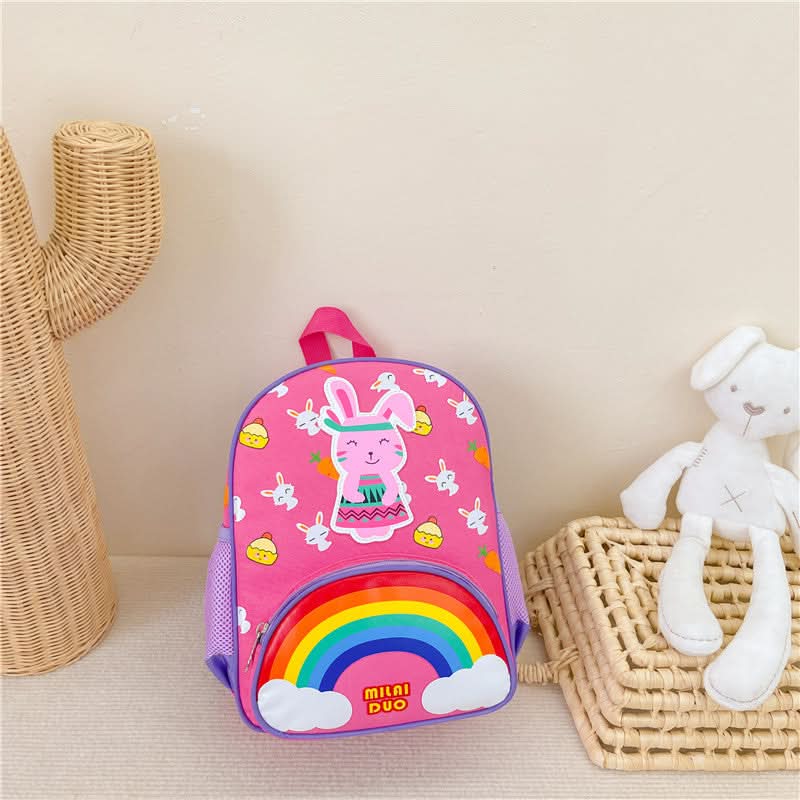 Cute Bunny & Mouse Kindergarten Backpack – Ultra-Light School Bag for Girls