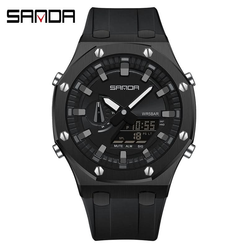 Men's Waterproof Sports Watch – Octagonal Design