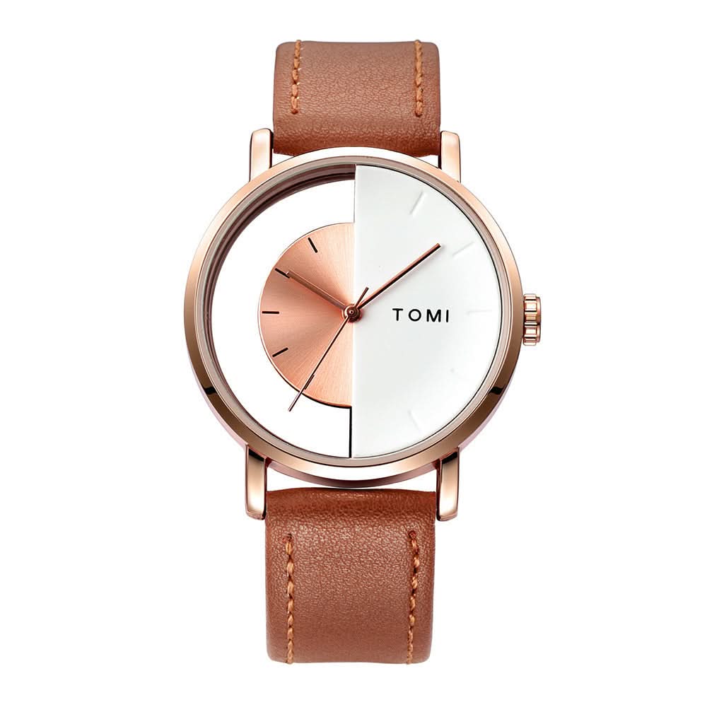 Unisex Hollow Design Quartz Watch – Casual Fashion Timepiece