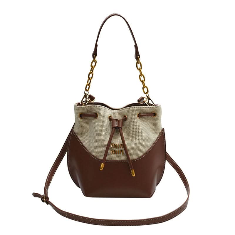 Women's Trendy Canvas Bucket Bag – With Magnetic Clasp