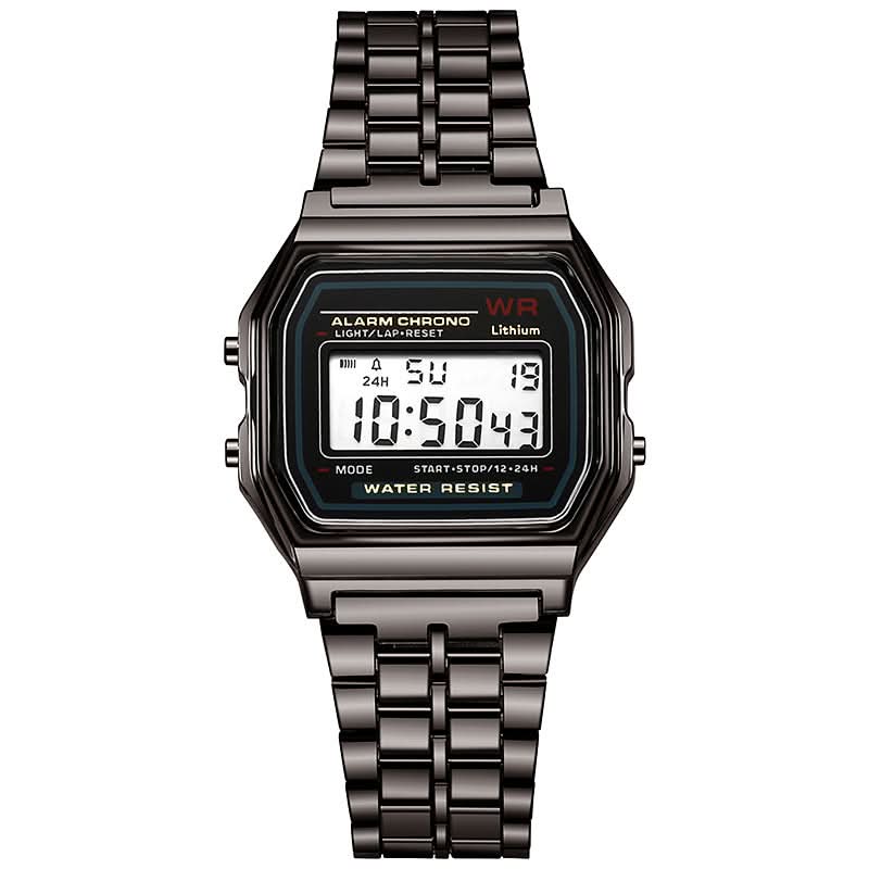 Stylish LED Electronic Watch with Steel Band