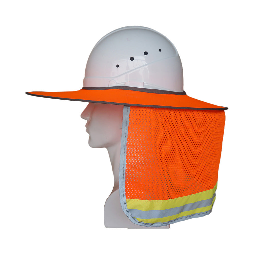 Safety Helmet Sunshade Curtain – Reflective UV Protection Hard Hat Cover for Construction & Outdoor Work