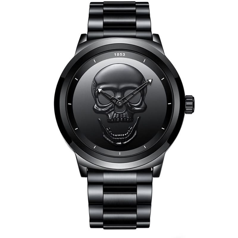 Men’s Skull 3D Quartz Watch – Fashionable, Waterproof Watch
