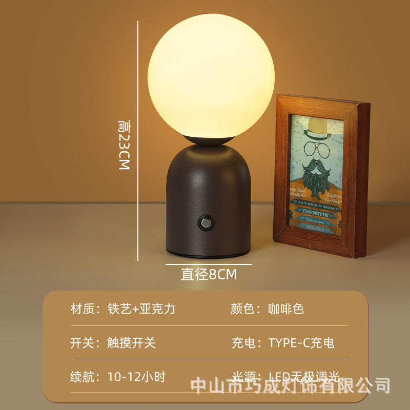 Nordic Macaron LED Table Lamp – Minimalist Desk & Bedside Ambient Light for Home & Café