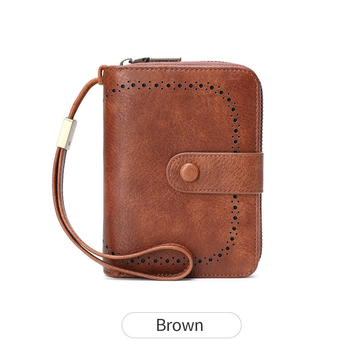 Women's Retro Style RFID Blocking Short Wallet – Card Holder