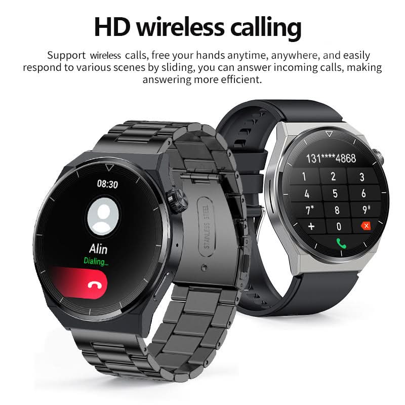 Men’s Round Dial Smart Watch with Bluetooth Calling – Health & Fitness Tracker