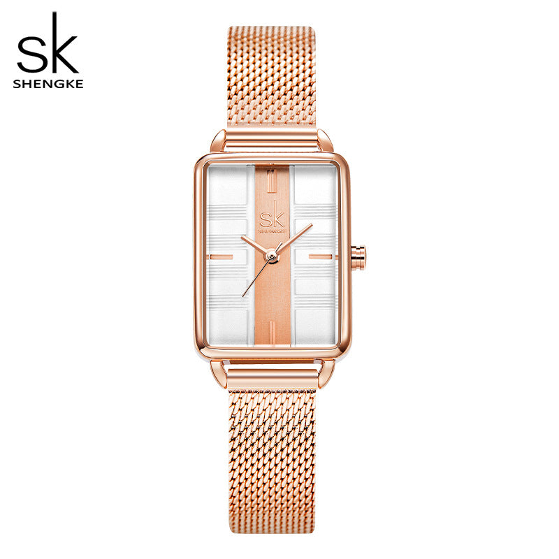 SK Fashion Women’s Quartz Watch – 30M Waterproof Thin Strap, Minimalist Design