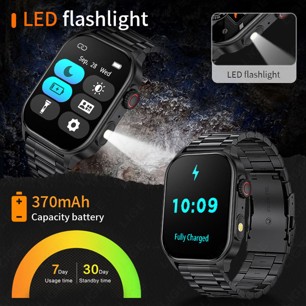Smartwatch with Bluetooth Call, Health & Fitness Tracking, HD Touch Screen
