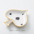 White Ceramic Jewelry & Snack Plate – Versatile Porcelain Dish for Home Storage