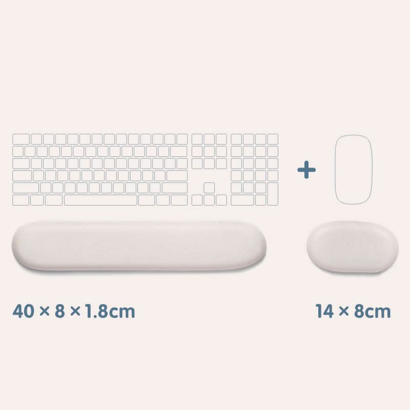 Ergonomic Silicone Wrist Pad Set for Office - Anti-Slip Keyboard & Mouse