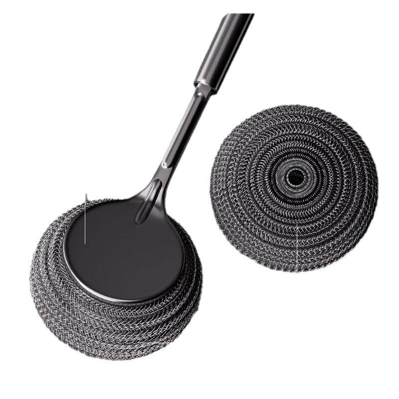 Stainless Steel Long Handle Pot Brush – Heavy-Duty Kitchen Scrubber
