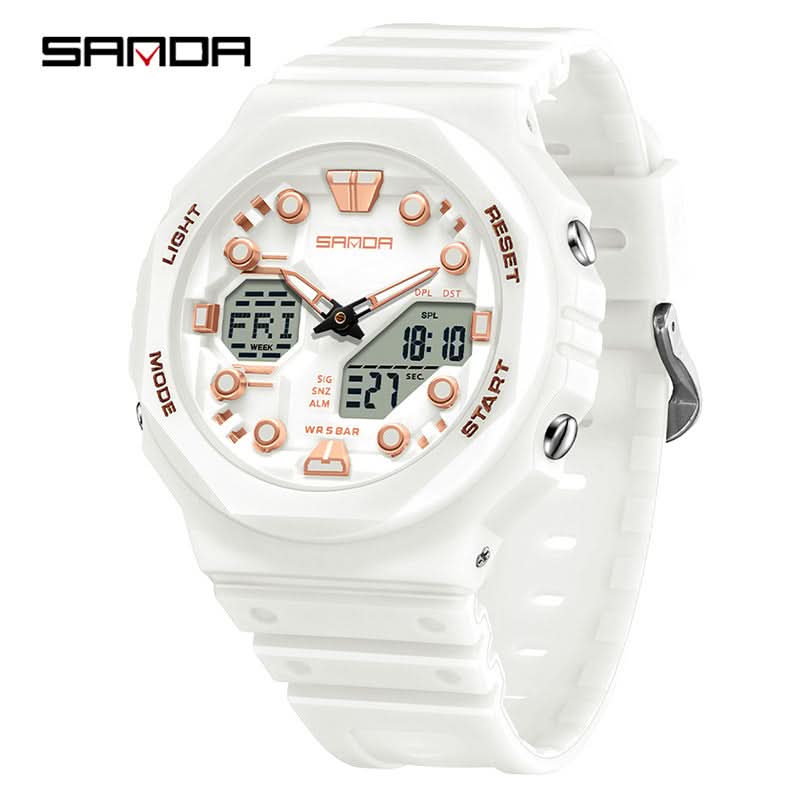 Men’s Dual Display Sports Watch – Waterproof, Multi-Functional Watch