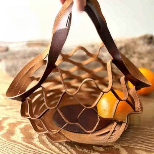 Retro Leather Mesh Shoulder Bag – Small Foldable Shell Handbag
