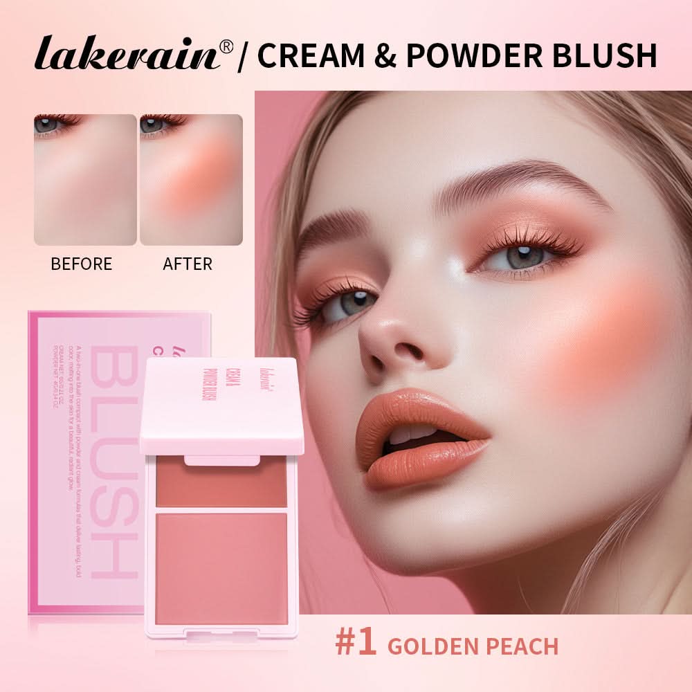 2-in-1 Blush Cream & Powder – Long-Lasting, Blendable, Matte & Dewy Finish