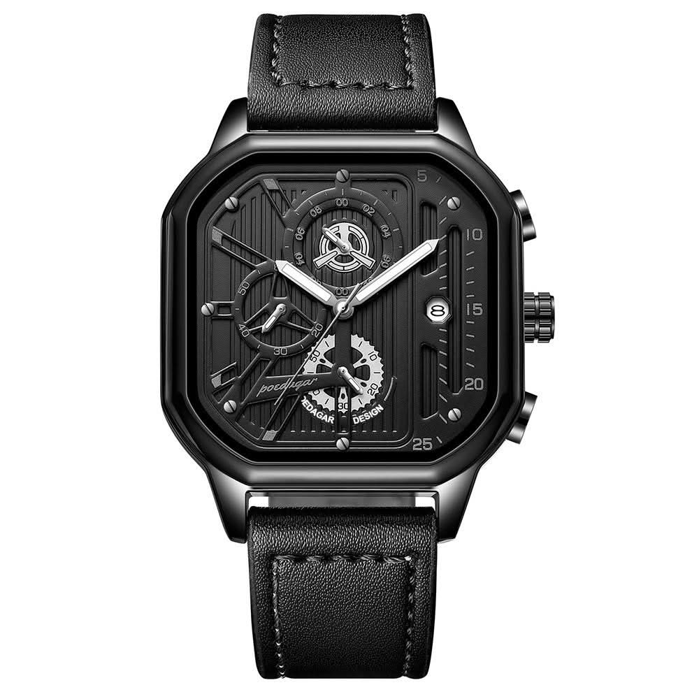 Men’s Trendy Quartz Chronograph Watch – Stainless Steel, Luminous Dial