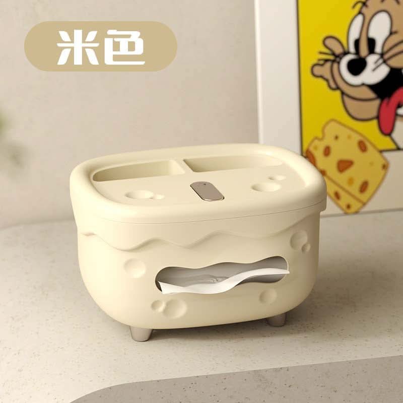 Modern Desktop Tissue Box – High-Grade Cream Style Napkin Holder