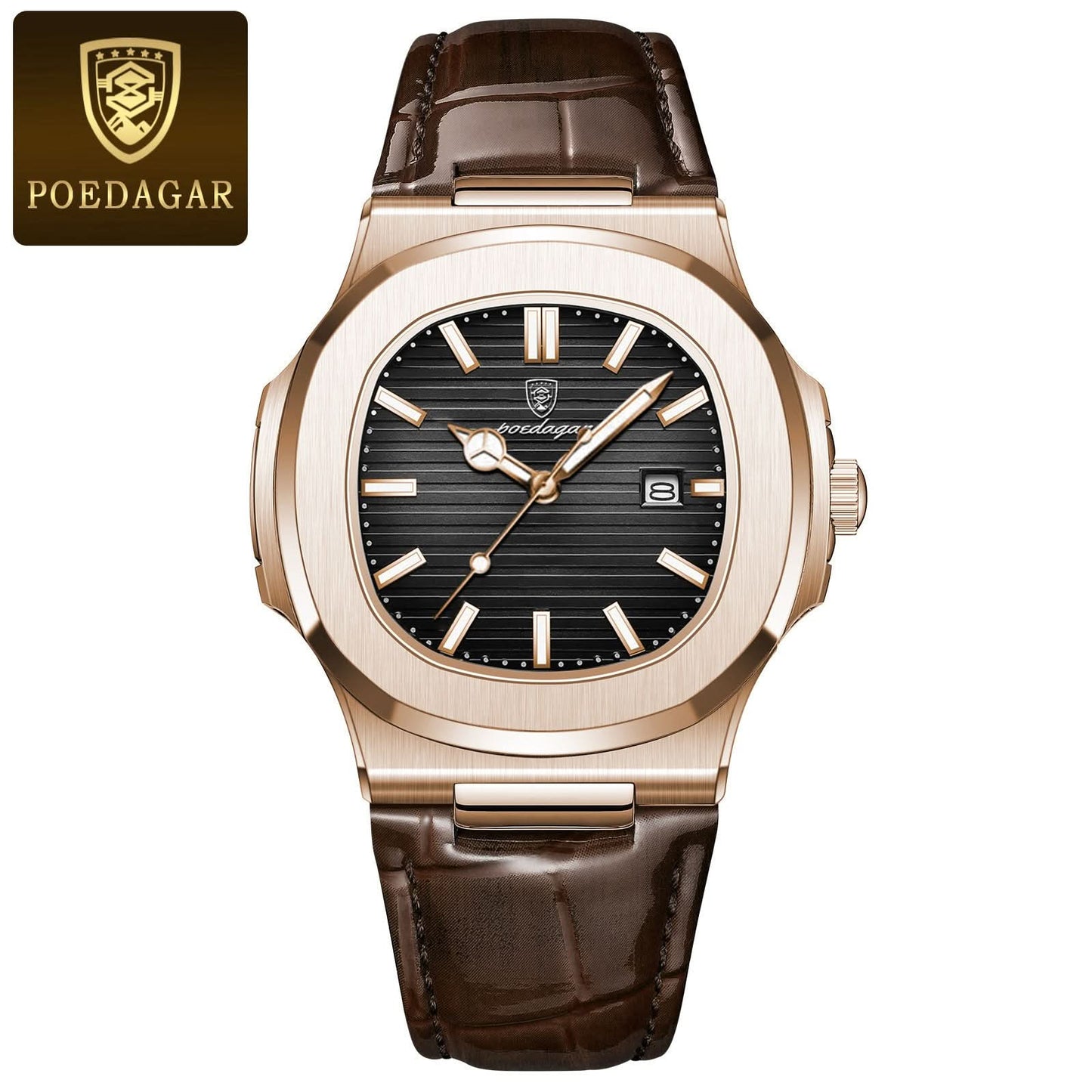 Men’s Ultra-Thin Quartz Watch, Luminous Design
