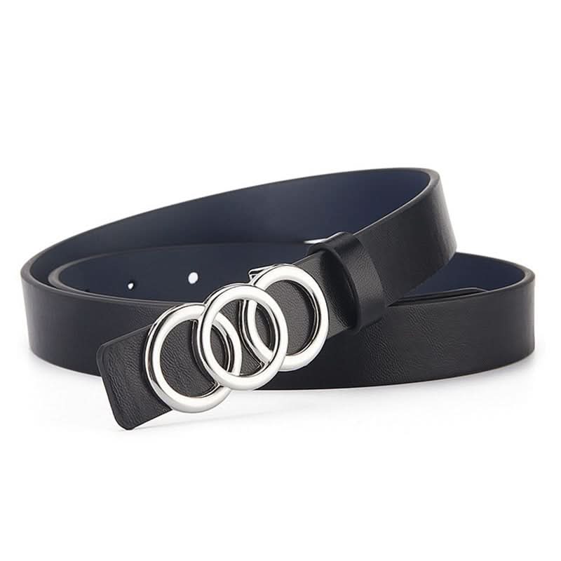 Women's Fashion Triple Round Buckle Belt –  For Jeans, Dresses & Workwear