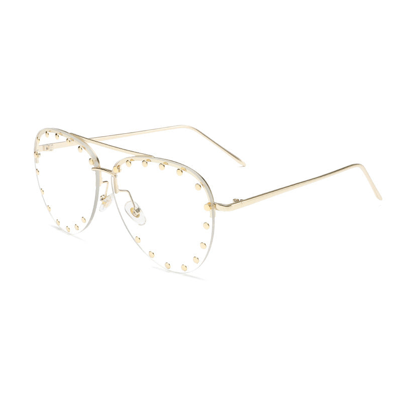 Retro Aviator Rivet Sunglasses for Men & Women | UV-Protective Trendy Eyewear