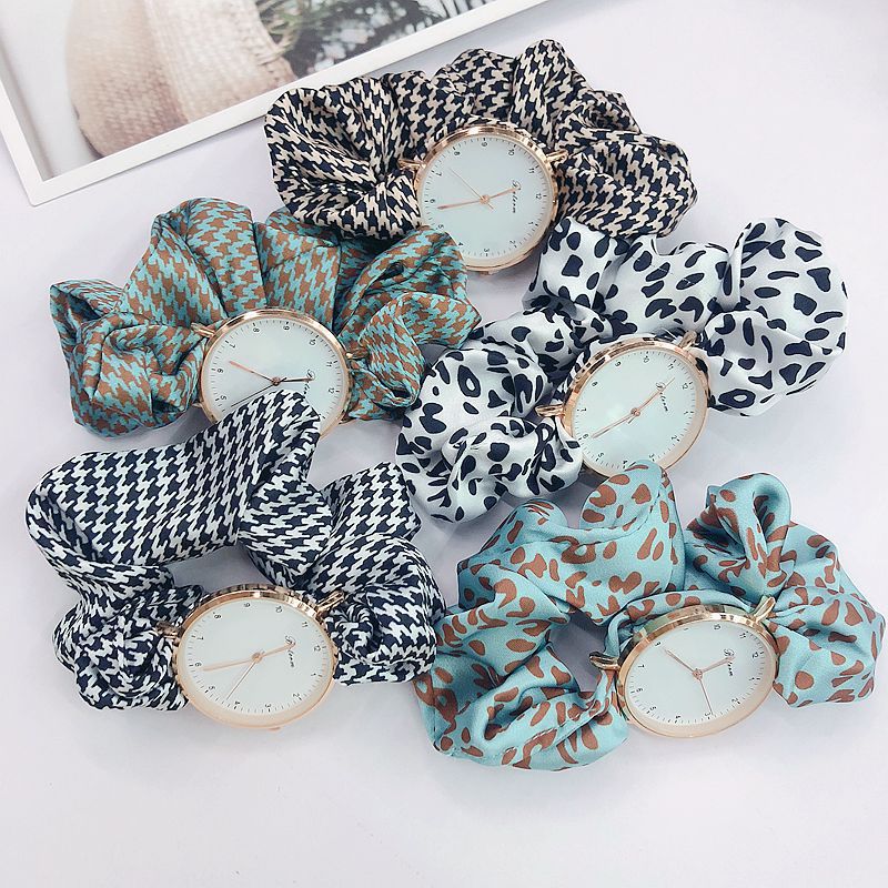 Women’s Leopard & Houndstooth Print Watch – Quartz Movement, Fashion Strap