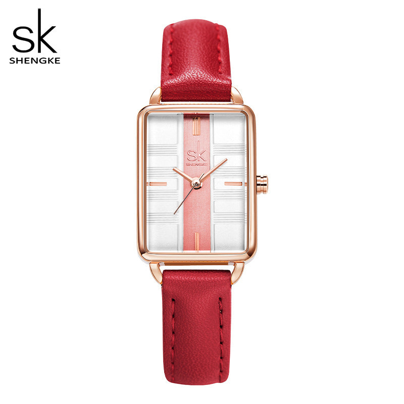 SK Fashion Women’s Quartz Watch – 30M Waterproof Thin Strap, Minimalist Design