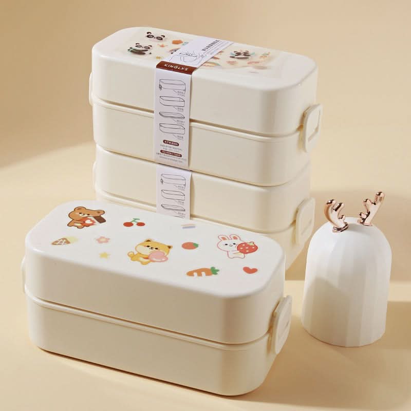 Double-Layer Bento Lunch Box – Food Container for Students & Adults