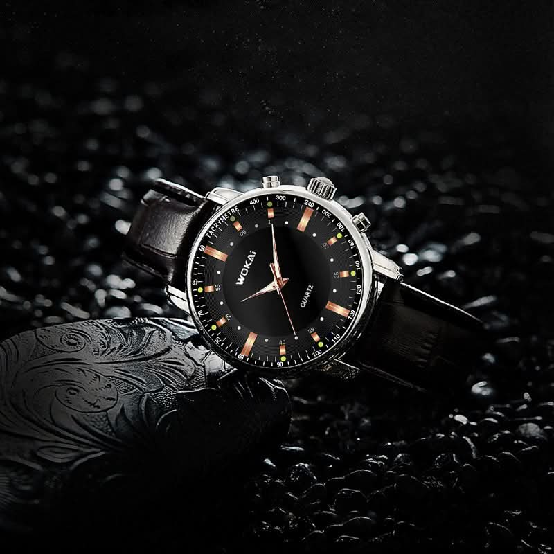 Black Quartz Business Sports Watch