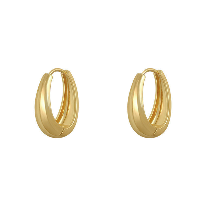Korean Teardrop Earrings for Women – Retro Minimalist Metal Fashion Jewelry