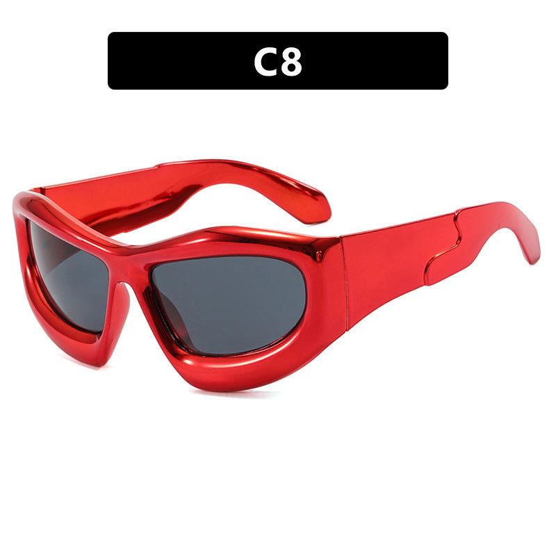 [Quantum] Chrome Oversized Sunglasses