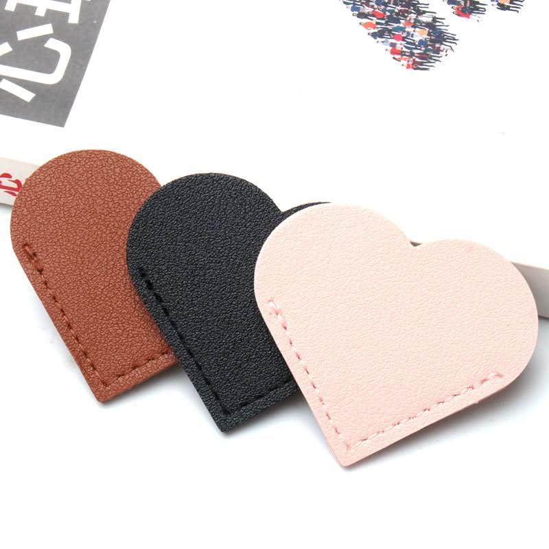 Pack of 2-pcs Heart-Shaped Leather Bookmark