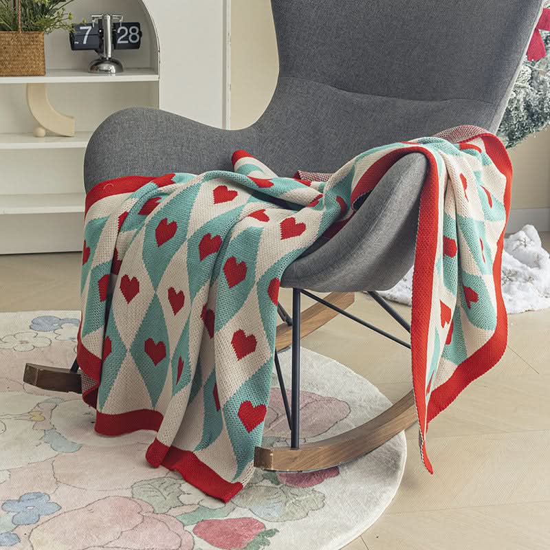 Nordic Style Simple Knitted Blanket