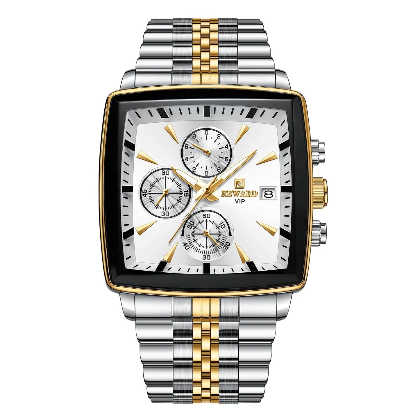 Men’s Square Chronograph Quartz Watch – Business Timepiece with Luminous Dial